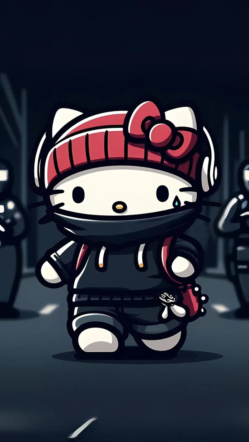 Hình nền Hello Kitty khóc