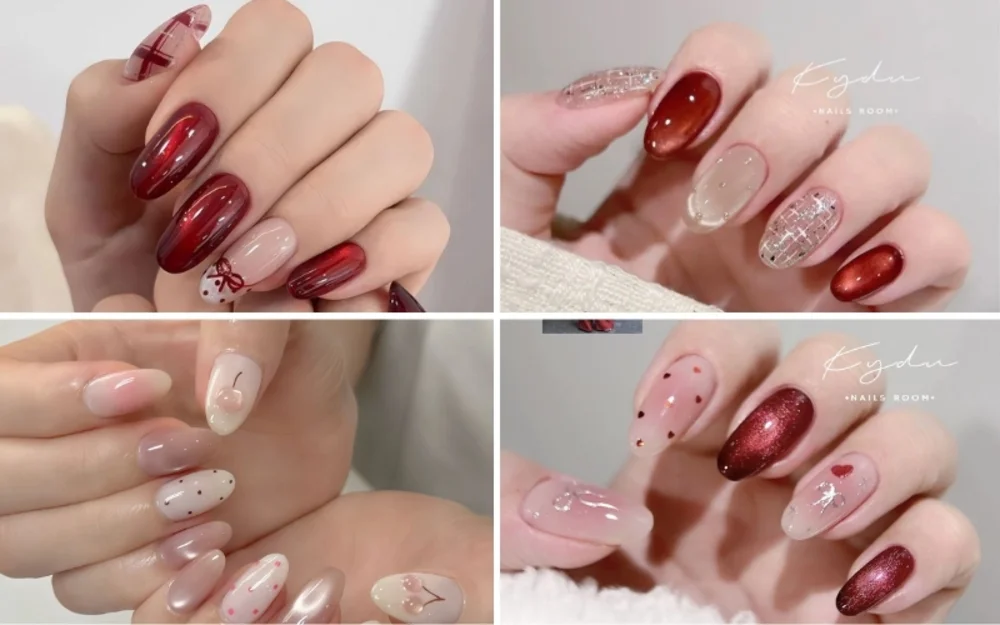 101+ Mẫu nail Tết 2026 bắt trend, hợp phong thủy (3)