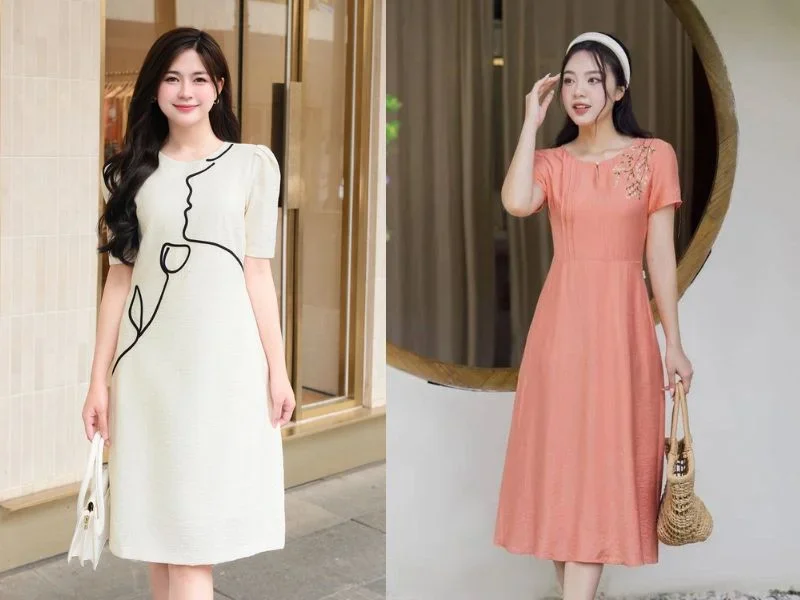 Đầm suông chữ A (2)
