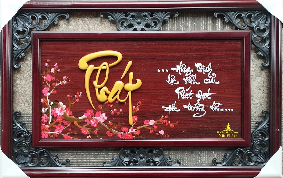 Tranh thư pháp chữ Phát - Mã P6 - Quà tặng tân gia, khai trương, ngày Tết