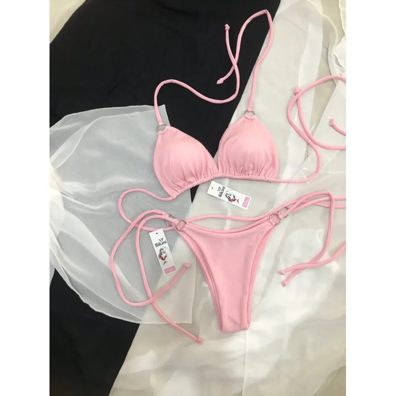 Bikini set 2 mảnh, 3 mảnh tam giác bacssic khoen nhỏ quần lọt khe khoe Mông ( Hình kèm video shop tự chụp ) | Shop for Clothing, Toys, Comics & More