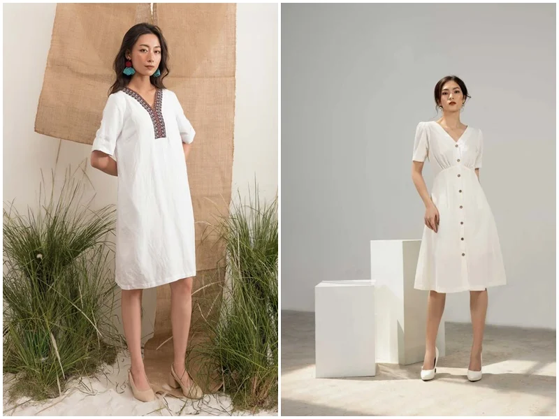 Ảnh minh hoạ những mẫu đầm linen đẹp số 61