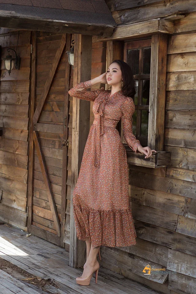 Top 20+ mẫu váy voan hoa nhí dáng dài đẹp nhất hiện nay