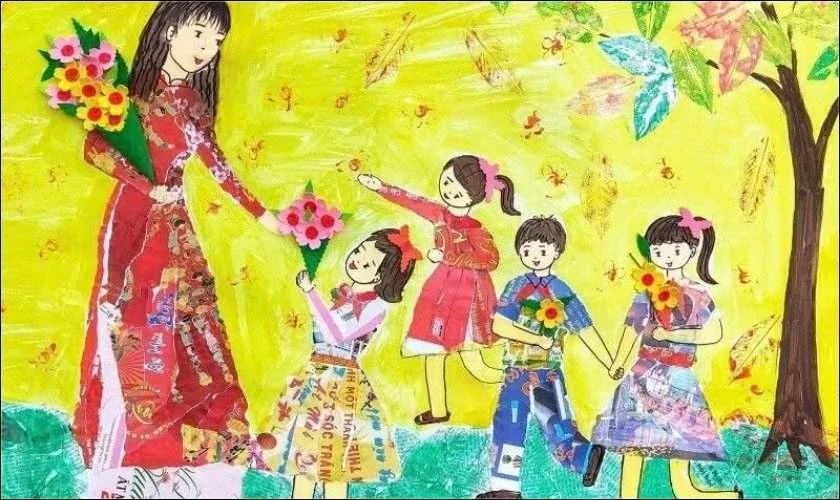 Tranh 20/11 đoạt giải cao chất lượng