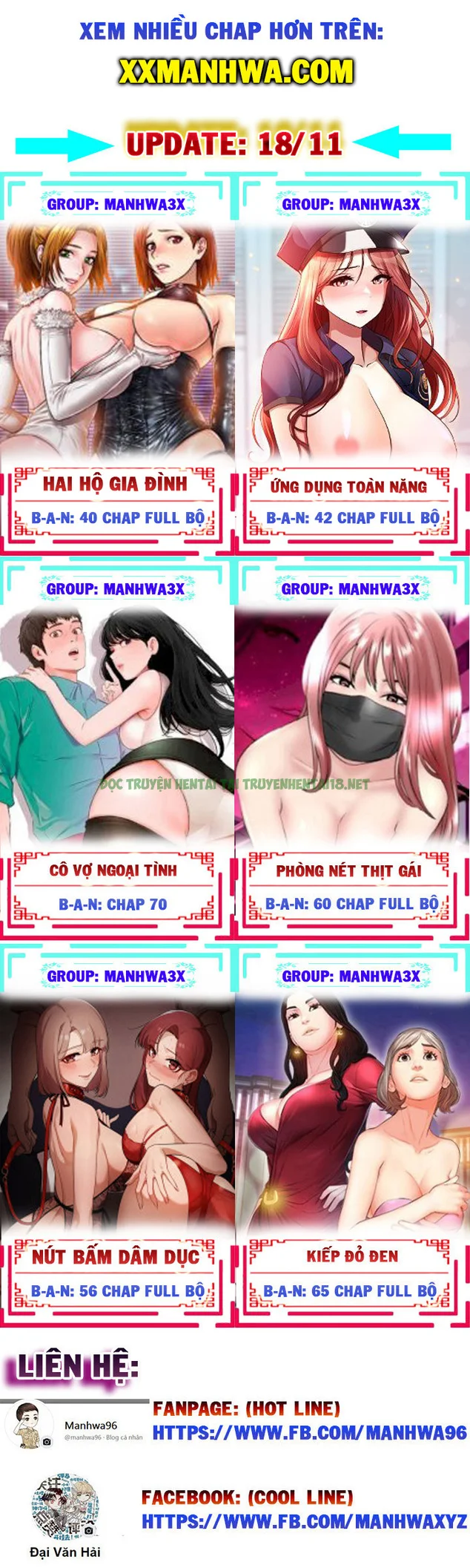 Hình ảnh quảng cáo các bộ truyện hentai tàng hình và manhwa mới cập nhật