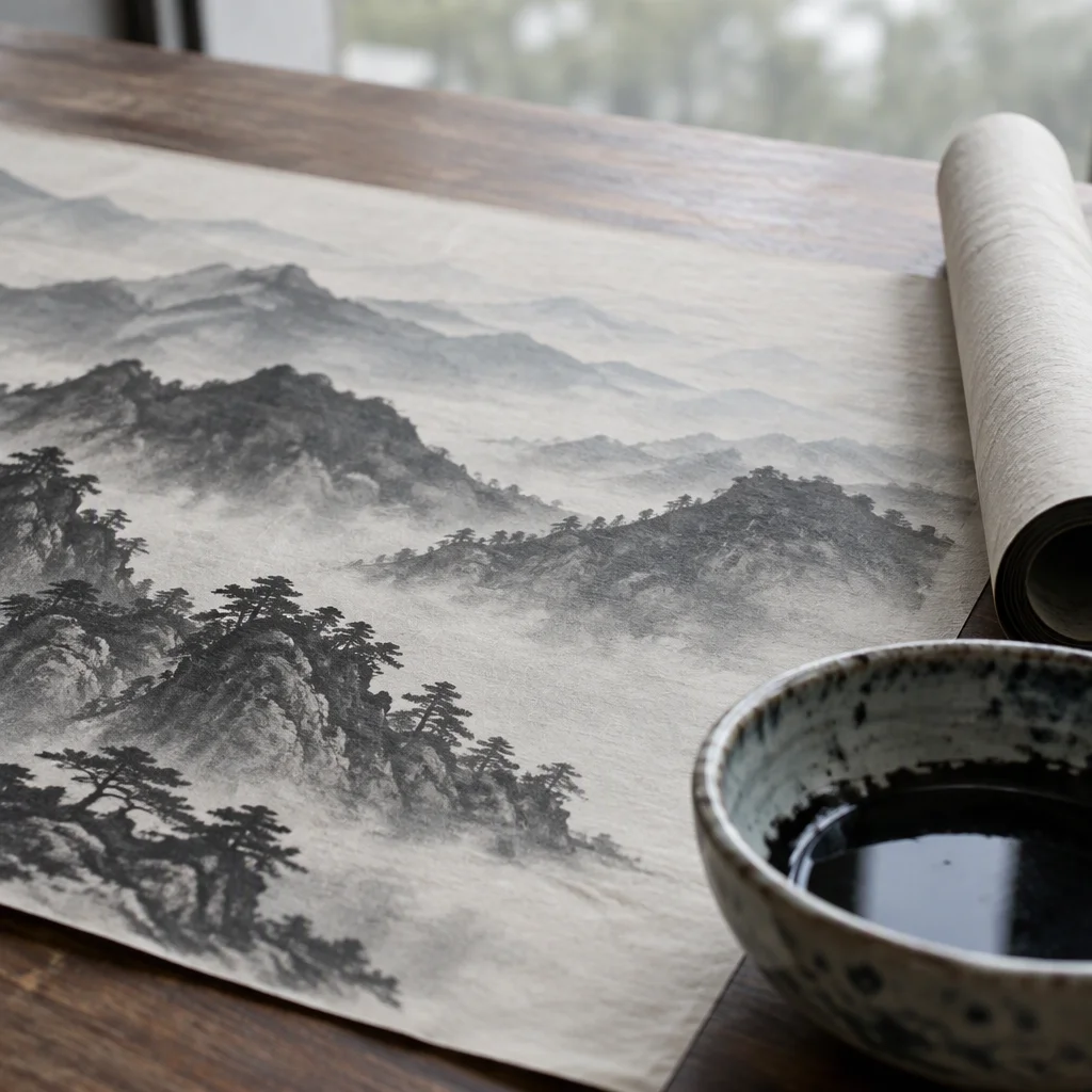 Bộ ảnh tranh thủy mặc, tấm 24
