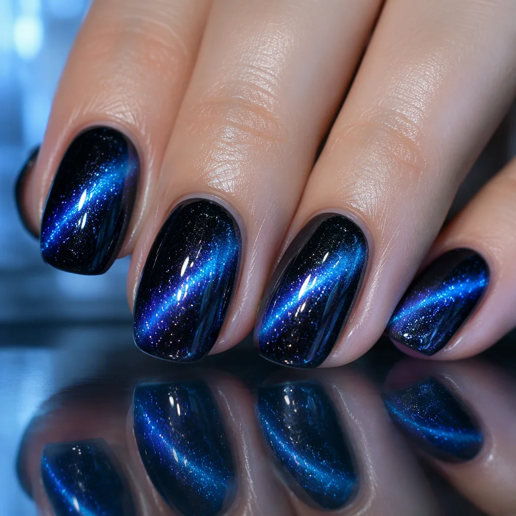 mẫu nail mắt mèo: gợi ý số 30