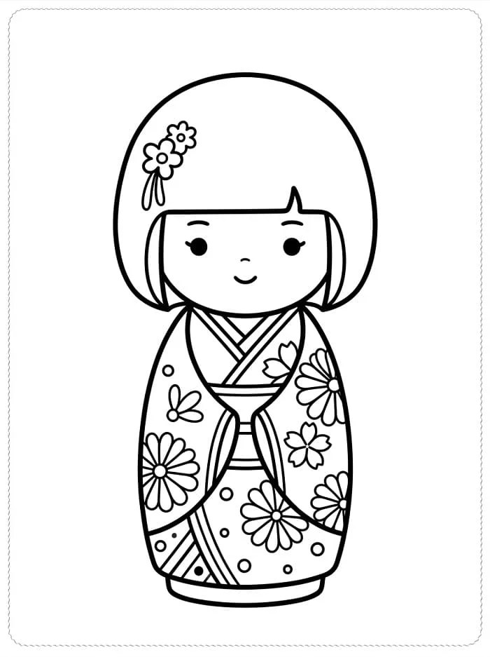 Tô Màu Búp Bê Kokeshi