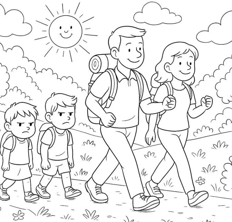 20 bức tranh tô màu gia đình, dạy bé biết yêu thương, gắn kết tình cảm - 7