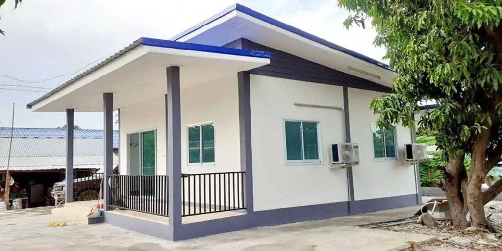 Mẫu nhà cấp 4 đơn giản mái bằng hiện đại