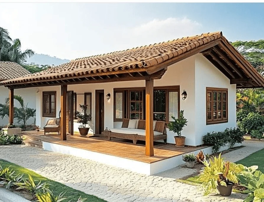 mẫu nhà 3 gian lợp ngói