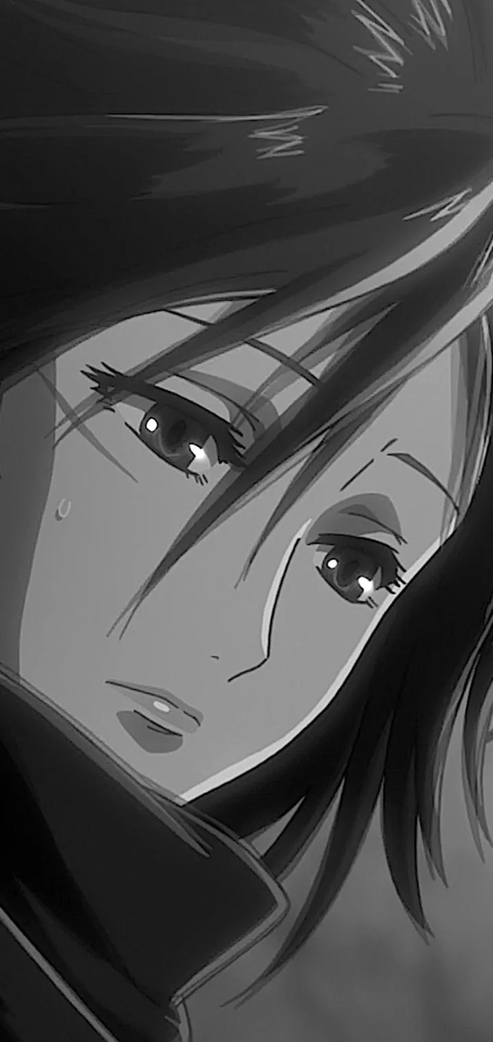 Cận cảnh gương mặt đượm buồn của cô gái anime làm hình nền buồn