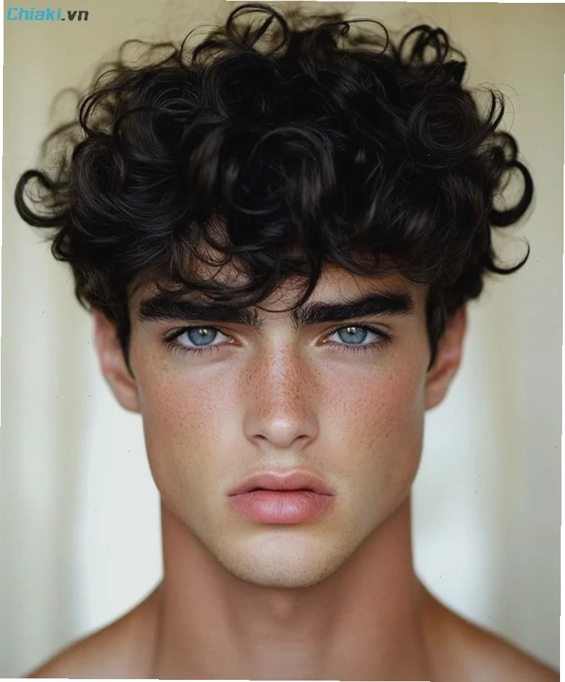 Kiểu tóc xoăn nam Pompadour lịch lãm