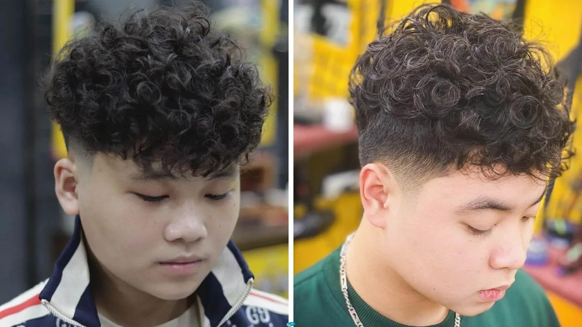 Mẫu tóc xoăn nam đẹp với phong cách hiện đại tại tiệm cắt tóc